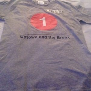 NWOT NYC Subway 1 Line Grey Official Tee Size S
